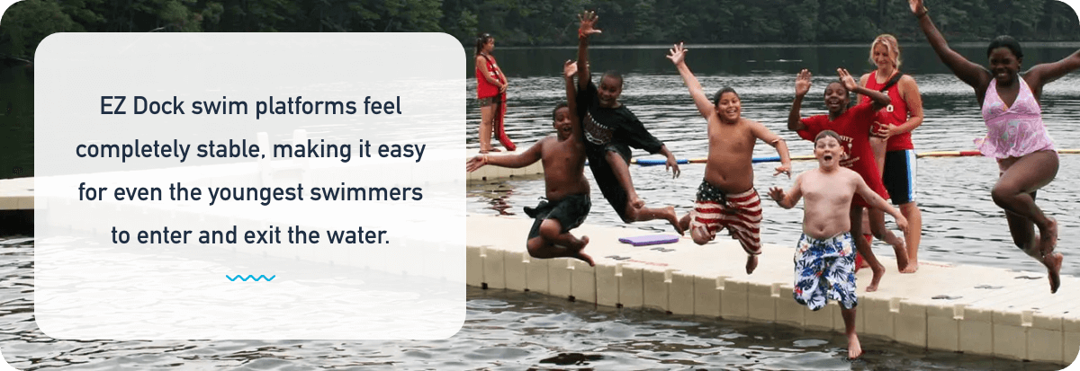 EZ Dock swim platforms are safe