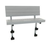 bench for floating dock, grey