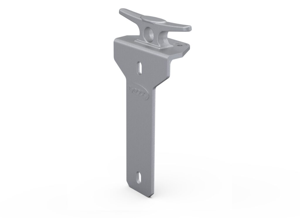 10 inch Powder Coated Aluminum Tie-Down Cleat, grey
