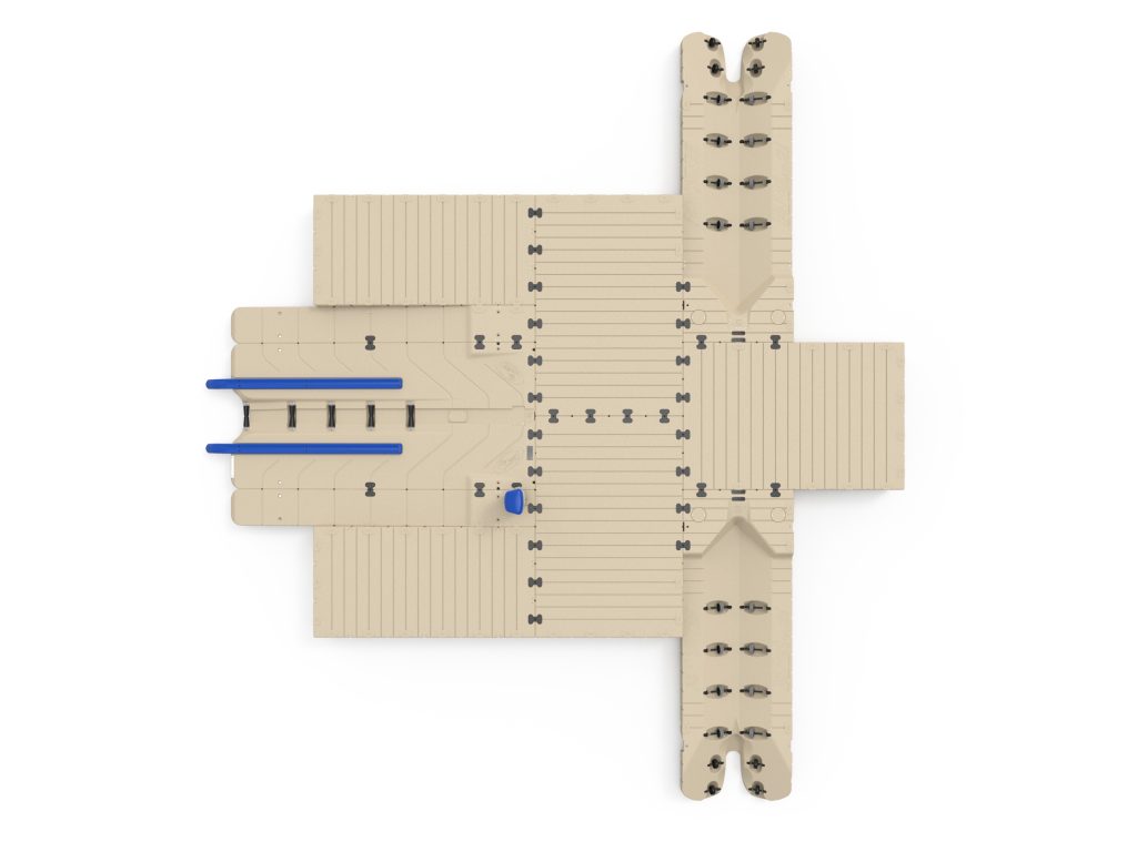 Dock with 2 PWC Ports and Boat Port-D-Top Dock with 2 PWC Ports and Boat Port-D-Top