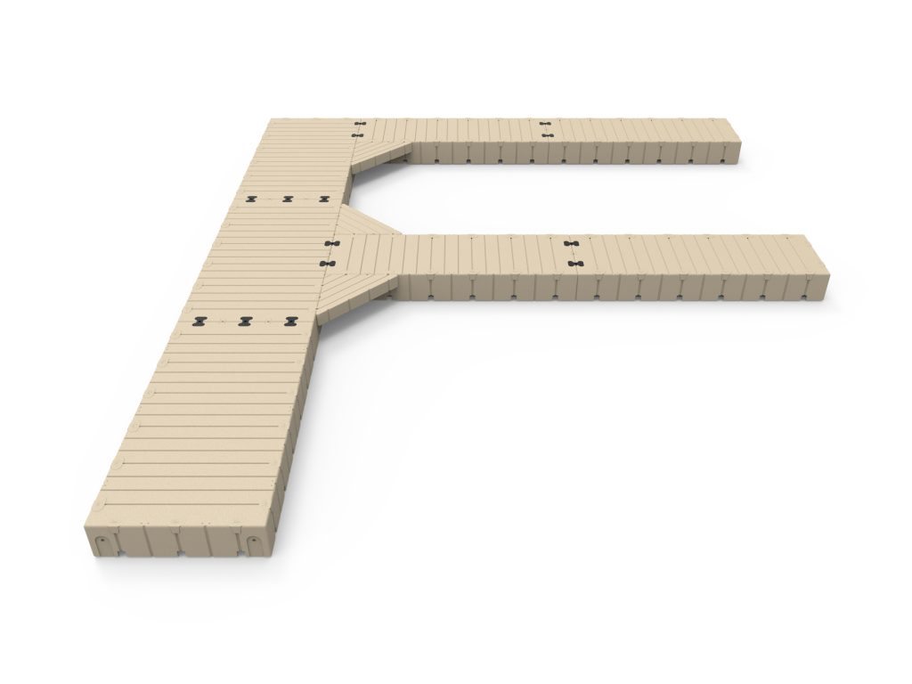 F-Shape Dock, 30' Long X 25' Wide, with 40 Finger Docks-A-Main F-Shape Dock, 30' Long X 25' Wide, with 40 Finger Docks-A-Main