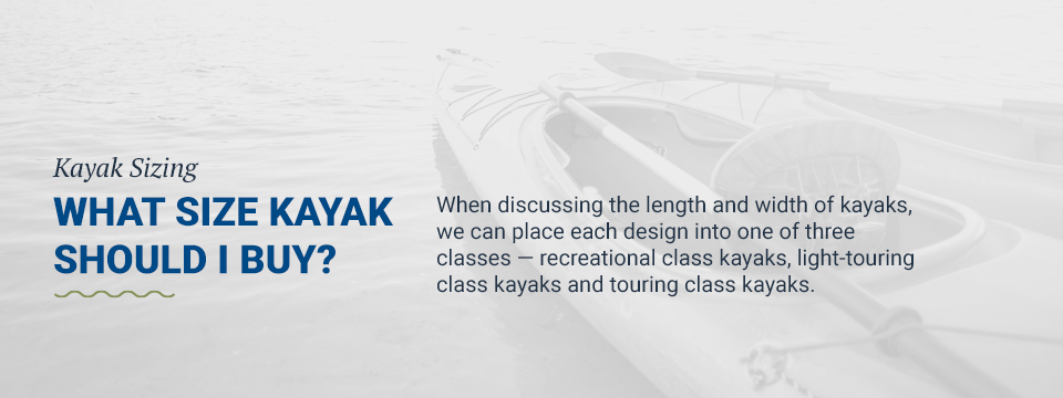 Kayak sizing