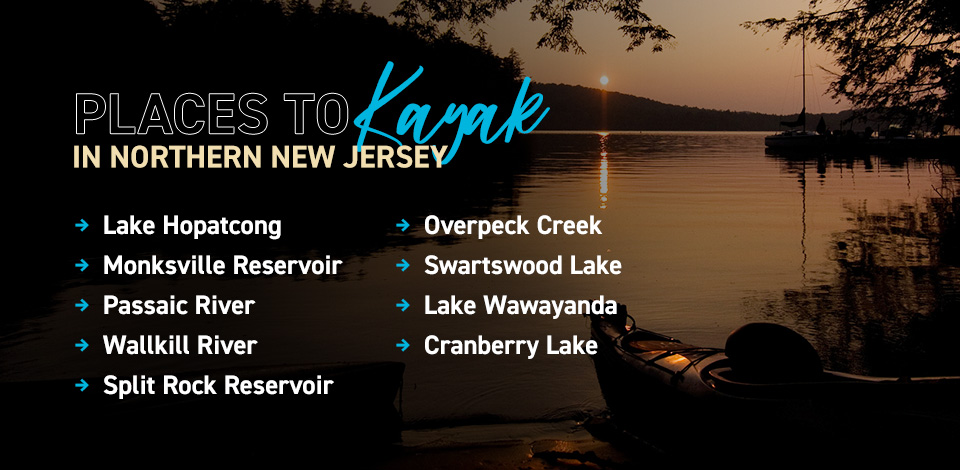 A list of places to kayak in Northern New Jersey
