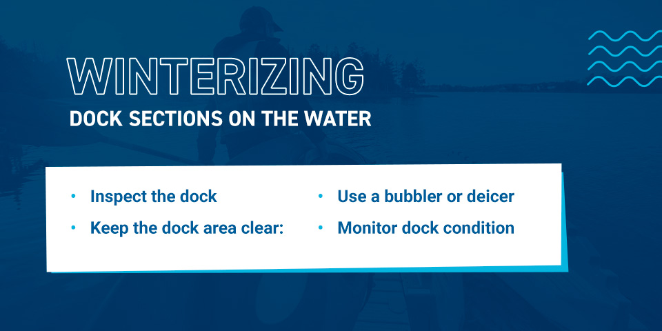 Winterizing Dock Sections on Water