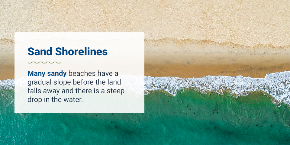 Sand shorelines