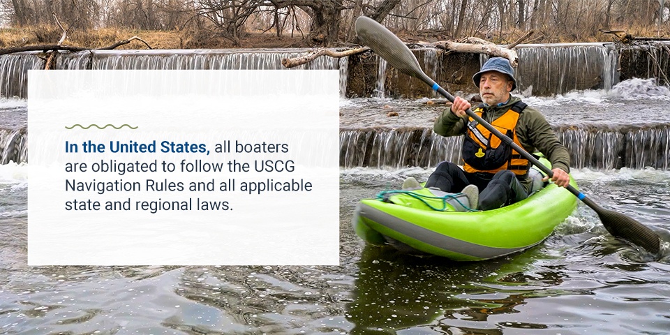 All boaters are obligated to follow the USCG Navigation Rules and state and regional laws