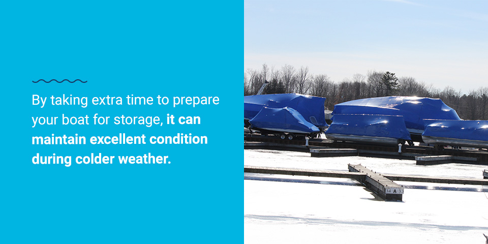Prepare your boat for storage to maintain excellent condition during colder weather