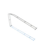 Overhead railing for EZ Dock ADA kayak launch, angled view