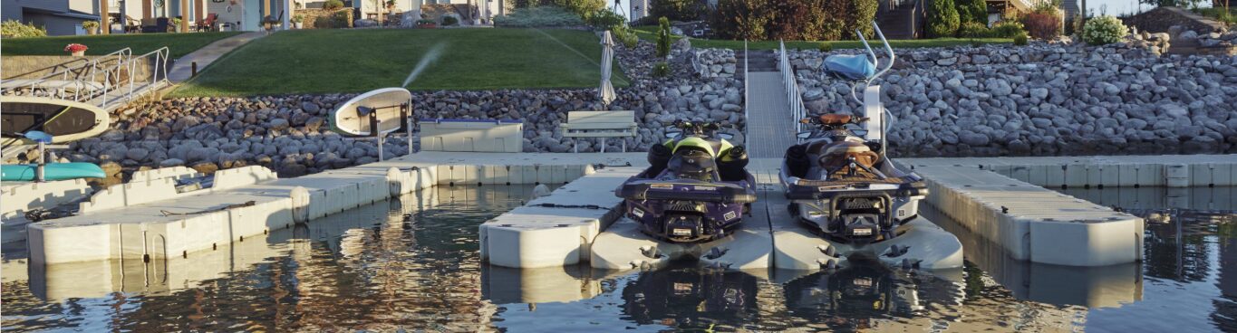 Dock ports at a residence